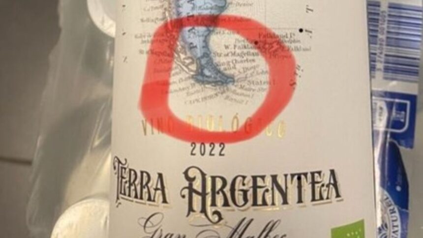 Polémica por etiqueta de vino argentino que incluye la Patagonia chilena