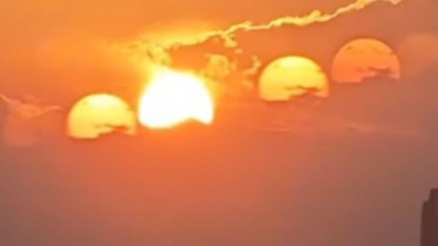 El increíble avistamiento de siete soles en el cielo de China