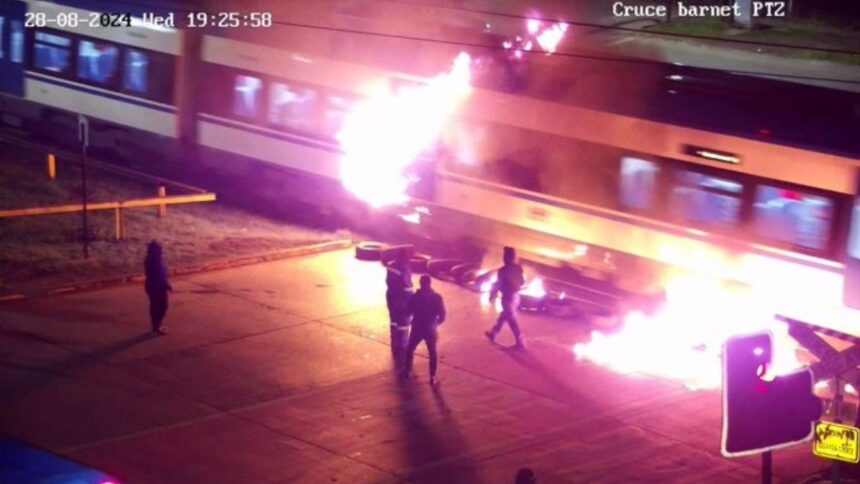 Ataque incendiario a tren en Padre Las Casas: una comuna atemorizada.