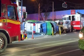 Patrulla de Carabineros vuelca tras colisión con conductor en estado de ebriedad
