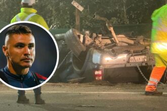El vehículo destrozado de Cristóbal Campos tras grave accidente automovilístico