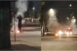 Ataque violento con disparos e incendio a comisaría en Huechuraba