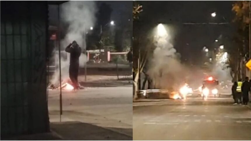 Ataque violento con disparos e incendio a comisaría en Huechuraba