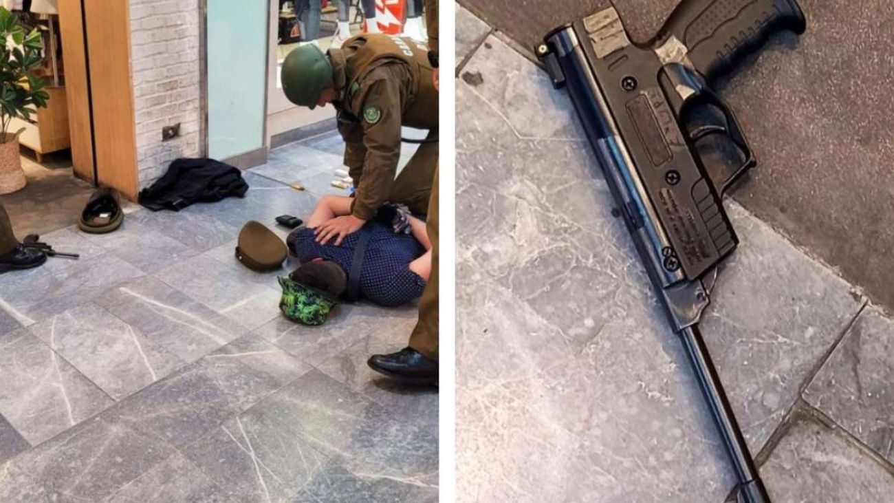Carabineros detiene a sujeto armado en mall de La Florida