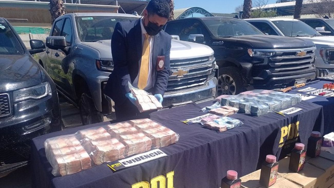 Banda de narcotráfico y lavado de activos en Ovalle: detenidos y liberados bajo fianza