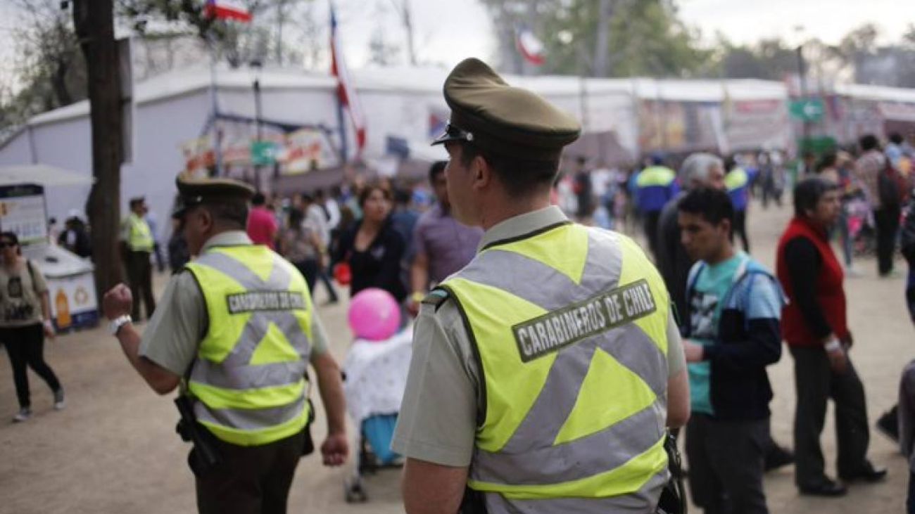 Sujeto muerde a carabinero para evitar detención en Parque O'Higgins