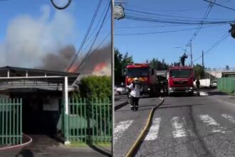 Incendio destruye subcomisaría en Cabrero: Carabineros implementan plan de contingencia
