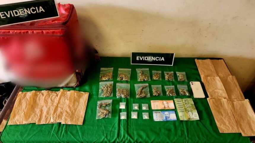 Delivery involucrado en accidente de tránsito con drogas: detención y prisión preventiva.