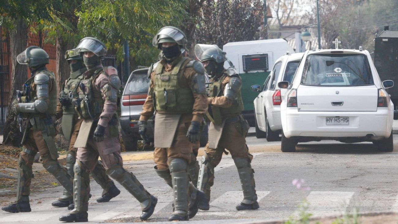 Gran operativo policial en funeral de "Enzo Bombazul" en La Pintana