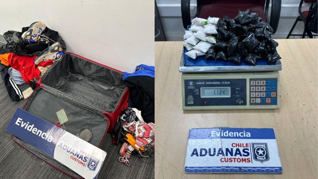 Hallan más de un kilo de éxtasis en Aeropuerto de Santiago