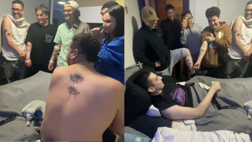 Amigos de Benjamín se tatúan en muestra de apoyo y solidaridad