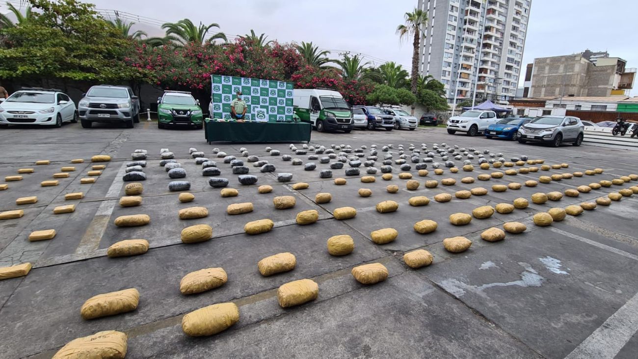 Incautan 522 kilos de drogas en Alto Hospicio, Tarapacá Incautan 522 kilos de drogas en Alto Hospicio, Tarapacá