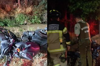 Trágico accidente en Pirque: motociclista fallece tras colisión en canal.