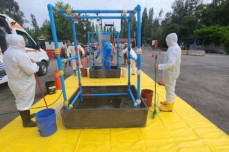 Capacitación clave en Rancagua para emergencias con ácido sulfúrico