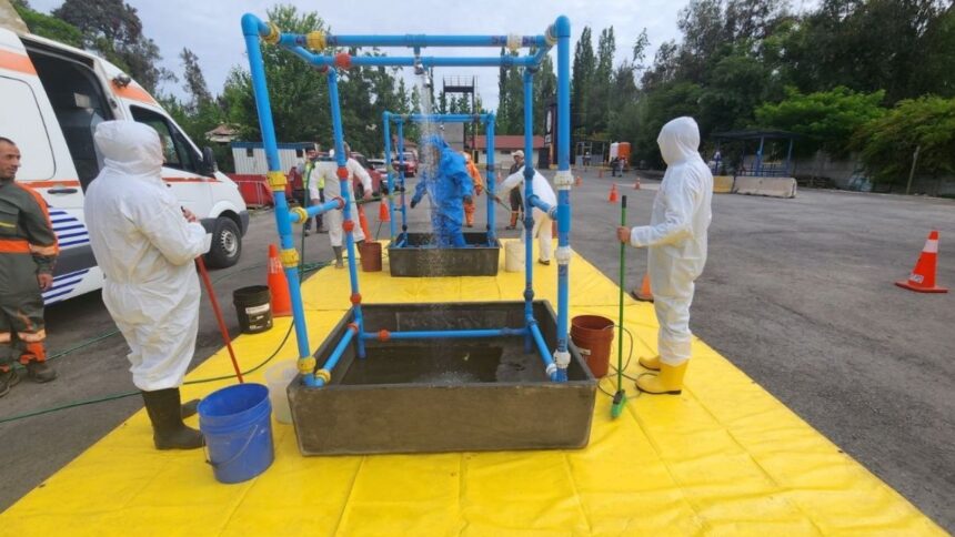 Capacitación clave en Rancagua para emergencias con ácido sulfúrico