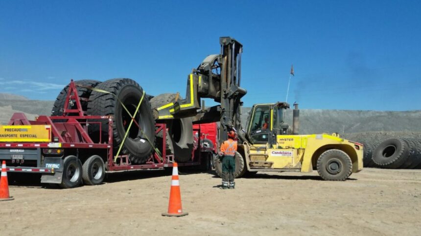 Minera Candelaria logra reciclar neumáticos con éxito, protegiendo el medio ambiente