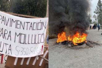 Protesta por mal estado de la ruta Mollulco-Labranza exige soluciones