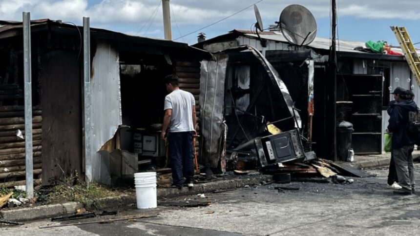 Incendio en campamento de Valdivia deja siete personas damnificadas