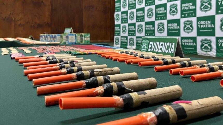 Incautación de fuegos artificiales: siete detenidos y un menor involucrado