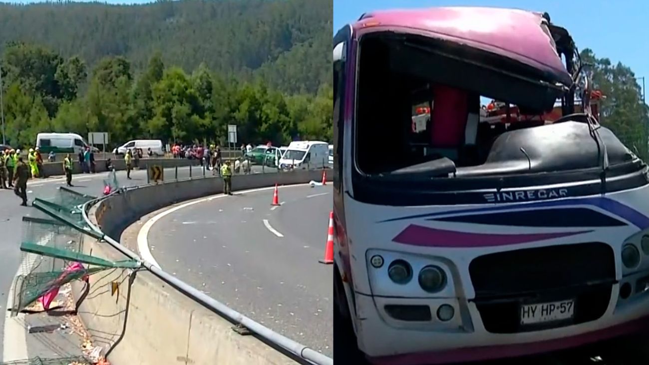Trágico accidente de autobús en Lota deja tres muertos y once heridos Trágico accidente de autobús en Lota deja tres muertos y once heridos