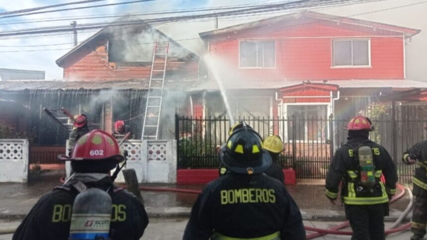 Incendio en Valdivia deja un adulto mayor fallecido y 6 damnificados