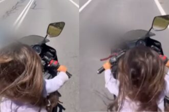 Niña conduce moto a 80 km/h sin casco: irresponsabilidad extrema
