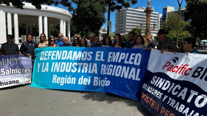 Marcha en Concepción contra pérdida de 6 mil empleos pesqueros