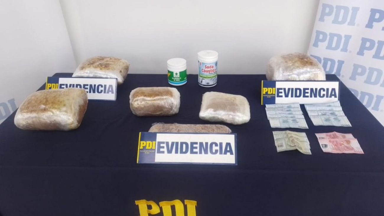 Operación antidrogas en Valdivia: incautación de 4 kilos y detención Operación antidrogas en Valdivia: incautación de 4 kilos y detención