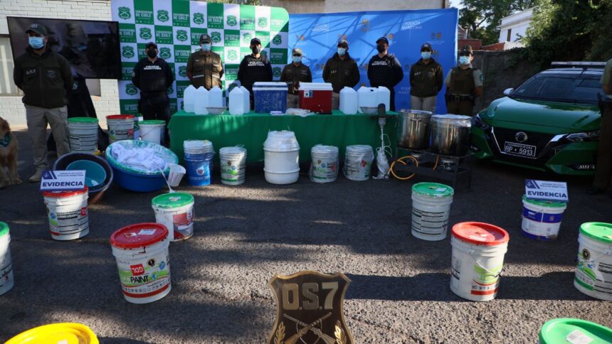 Desarticulan banda criminal: mayor decomiso de metanfetamina en la historia de Chile