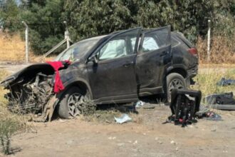 Persecución policial en Ruta 5 Sur deja auto volcado y detenidos