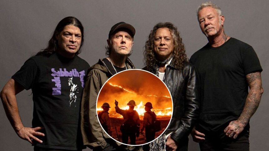 Metallica dona $500,000 a víctimas de incendios en Los Ángeles