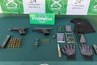 Detienen banda por robo en Melipilla con arma de policía argentina