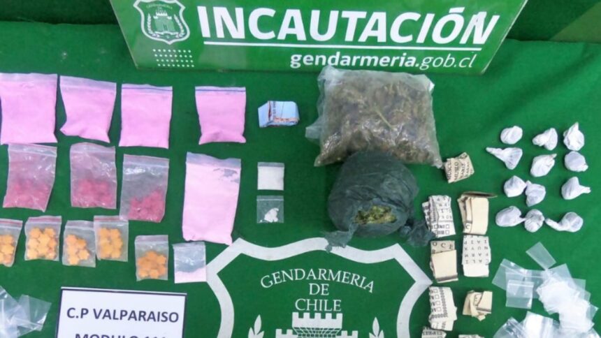 Incautación de droga y armas en operativo del Complejo Penitenciario de Valparaíso