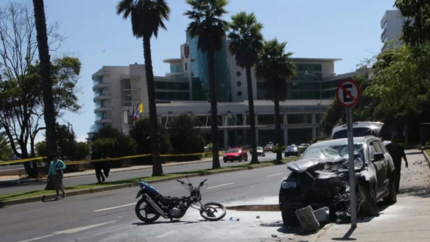Fatal accidente en Viña del Mar: motociclista fallece tras colisión triple