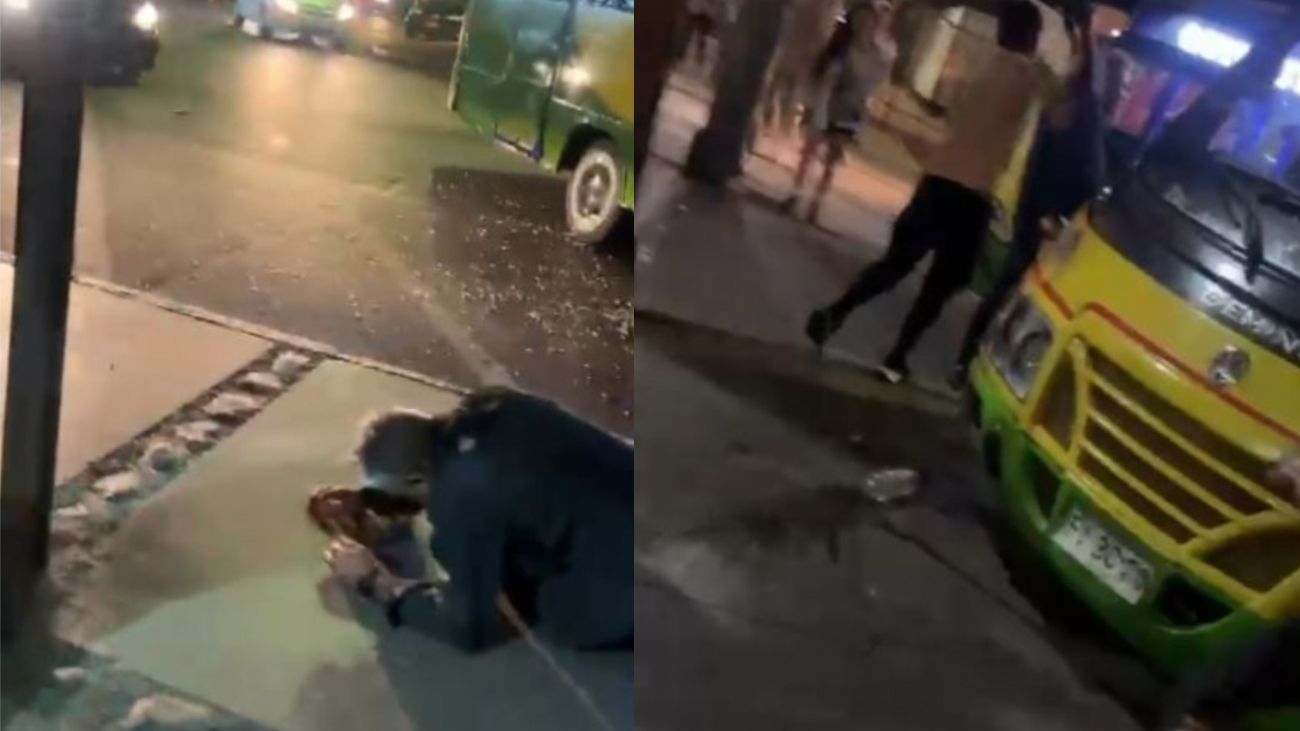 Violenta pelea entre choferes de micro en Limache, Valparaíso: un herido grave Violenta pelea entre choferes de micro en Limache, Valparaíso: un herido grave