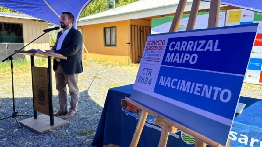 Transporte público subsidiado vuelve a áreas rurales de Nacimiento, Chile