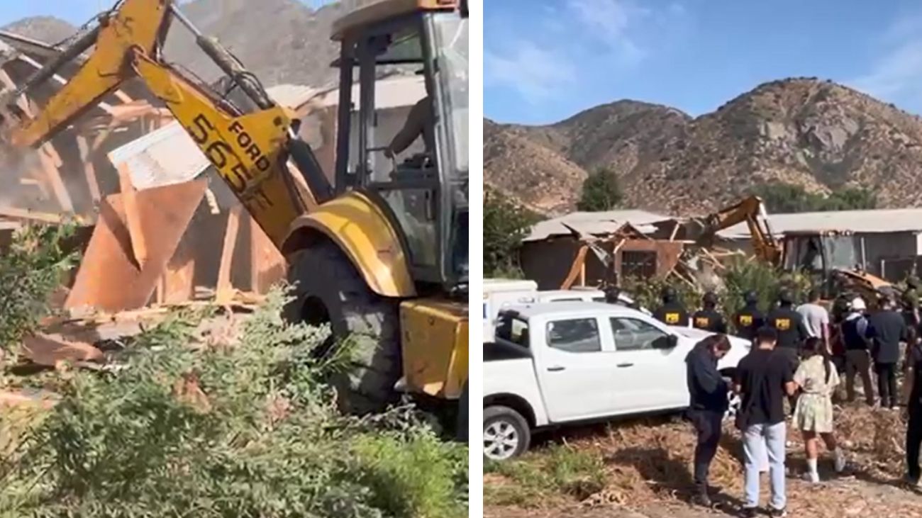 Demolición de viviendas ilegales en Talagante por seguridad y delitos Demolición de viviendas ilegales en Talagante por seguridad y delitos