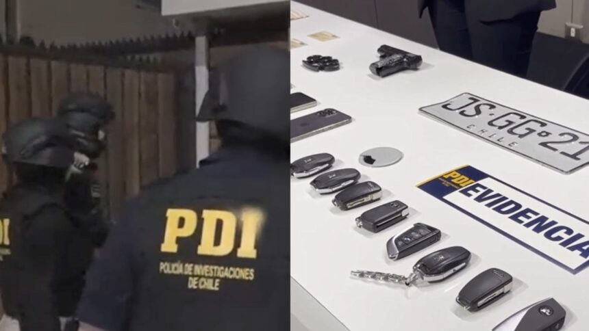 PDI captura a banda "Los Macalister" por robo de vehículos y alteración de placas