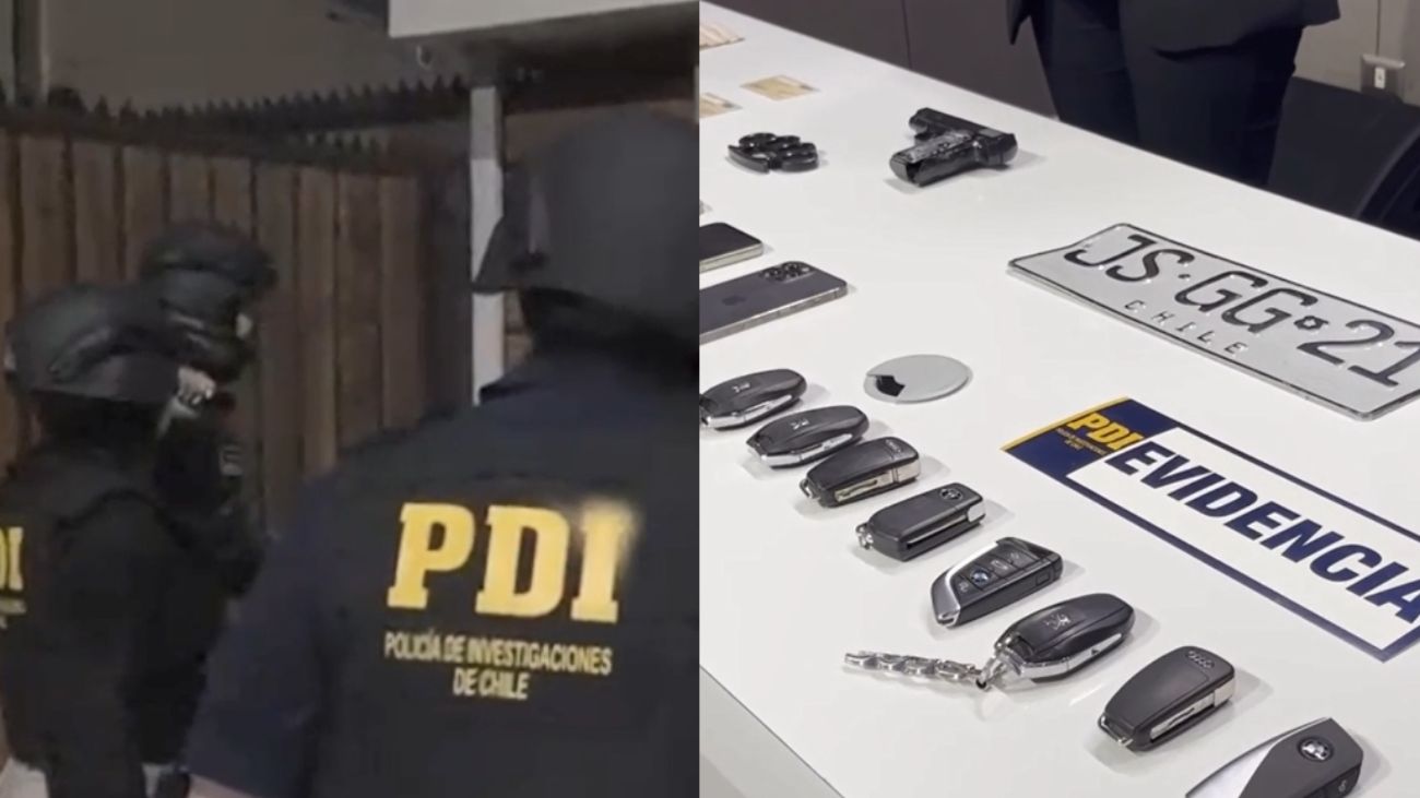PDI captura a banda "Los Macalister" por robo de vehículos y alteración de placas