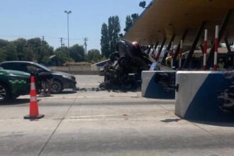 Trágico accidente de alta velocidad en Peaje Troncal Río Maipo