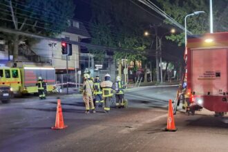 Operativo de Bomberos por materiales peligrosos en gimnasio de Concepción