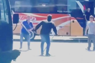 Pelea a palos en Terminal de Buses de Puerto Montt