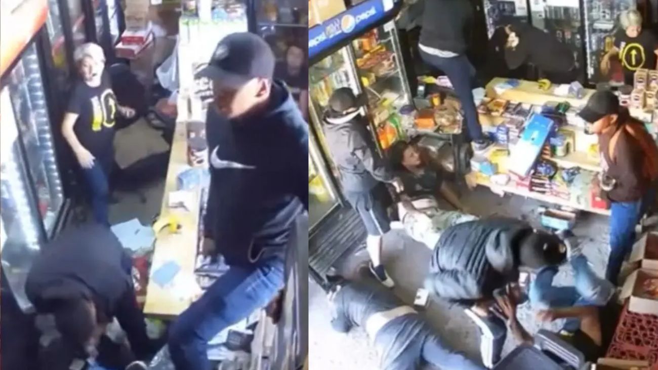 Violento asalto en minimarket de Maipú: trabajadores se defienden valientemente Violento asalto en minimarket de Maipú: trabajadores se defienden valientemente