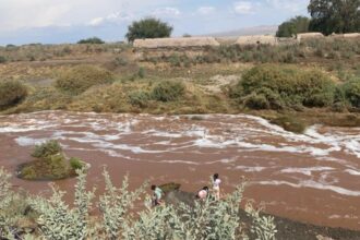 Alerta Amarilla en El Loa por crecida del río Caspana