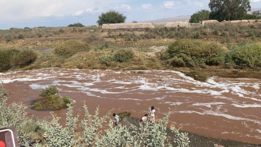 Alerta Amarilla en El Loa por crecida del río Caspana