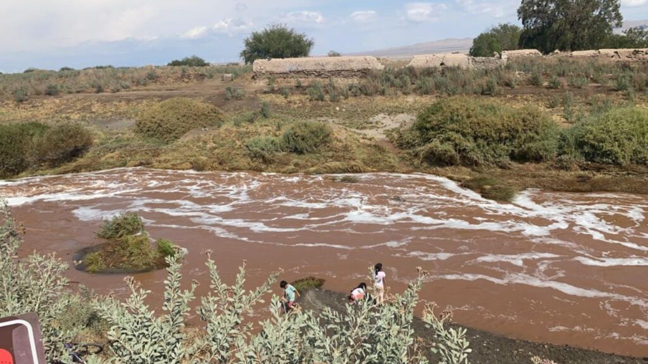 Alerta Amarilla en El Loa por crecida del río Caspana Alerta Amarilla en El Loa por crecida del río Caspana
