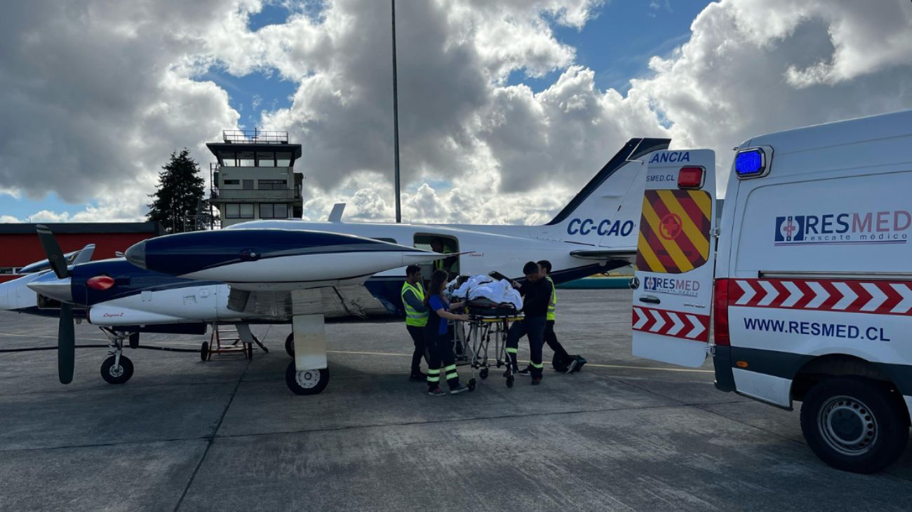 Joven evacuada de urgencia desde Argentina a Chile por grave accidente Joven evacuada de urgencia desde Argentina a Chile por grave accidente