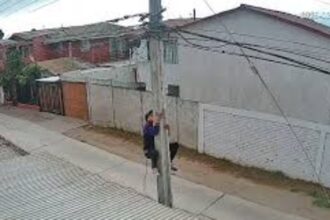 Captura al ladrón de cables eléctricos en La Serena