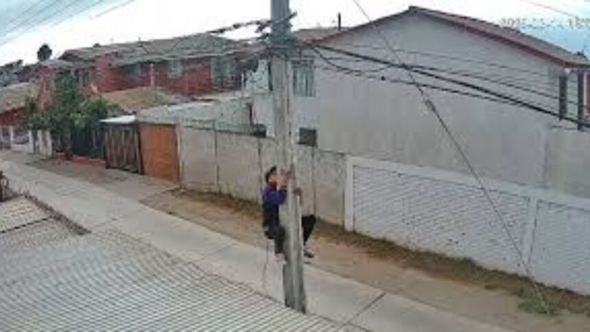Captura al ladrón de cables eléctricos en La Serena