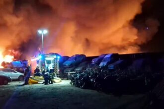 Incendio en corralón de Bío Bío destruye más de 400 vehículos